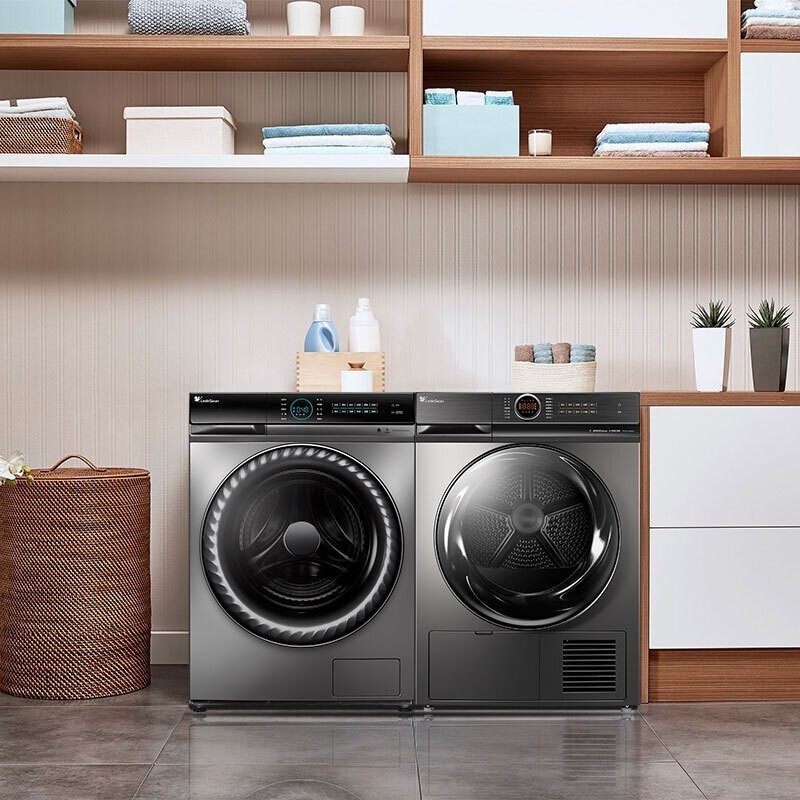 小天鹅tg100v88wmuiady5 th100-h36wt洗衣机烘干机套装热泵烘干机