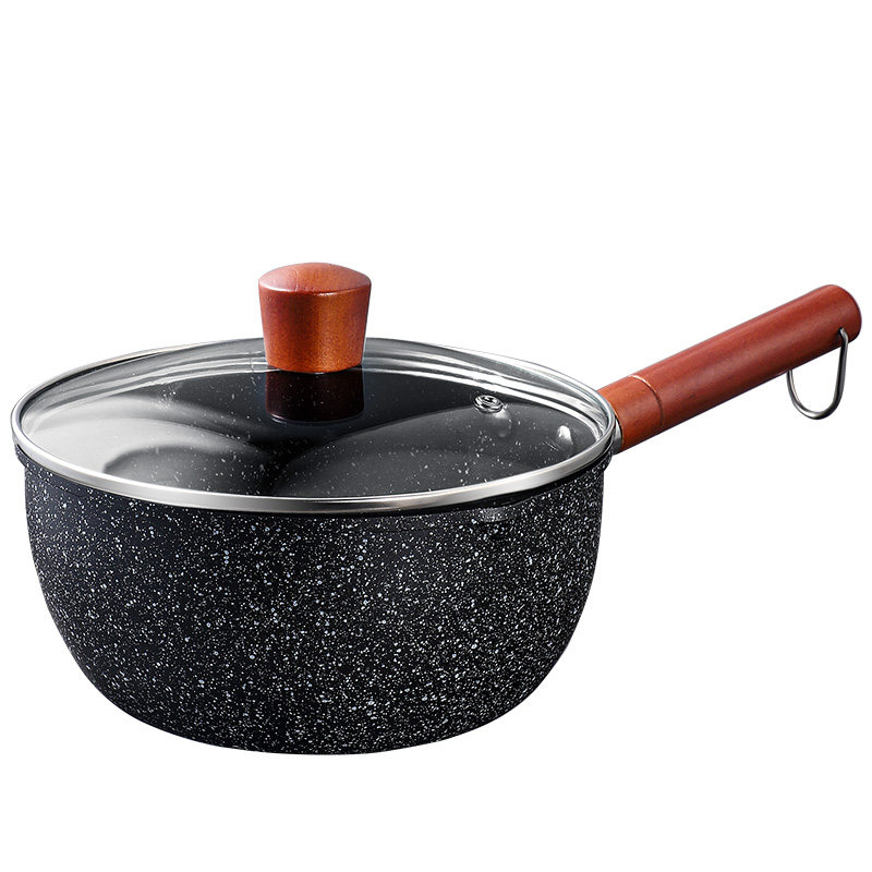 拜格bayco奶锅麦饭石不粘锅家用婴儿宝宝辅食电磁炉通用热奶锅牛奶锅