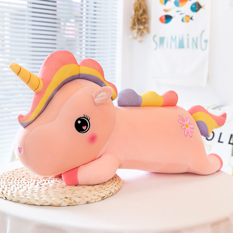独角兽公仔抱枕女生床上睡觉抱娃娃毛绒玩具超软可拆洗懒人陪你睡