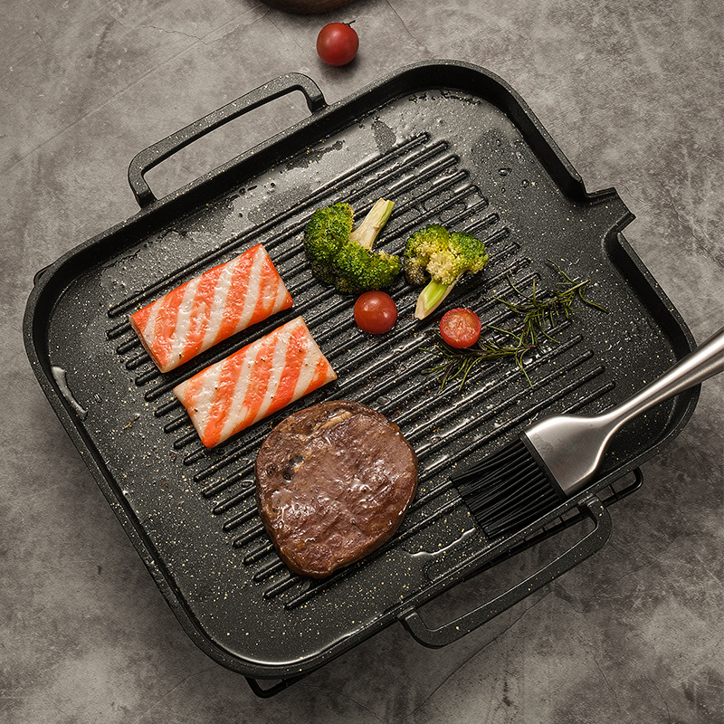 插电烧烤炉烤肉锅电磁炉卡式炉商用铁板烧 烤盘(30cm)电磁炉明火用