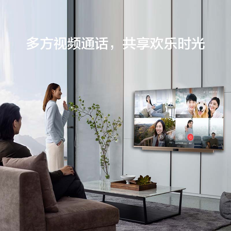 华为(HUAWEI) 智慧屏V65 尊爵版65英寸 4K量子点智能电视机 4+128G摩卡金