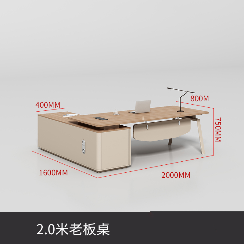 圣承启 办公班台 2.0米张高清大图