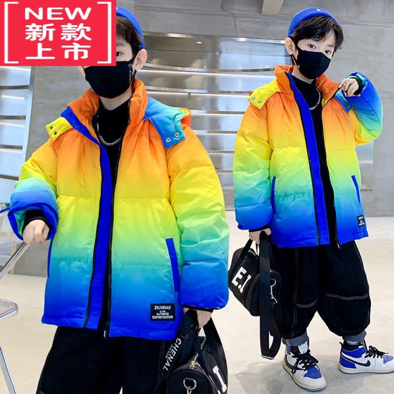 可莉允巴­拉巴­拉男童冬装羽绒棉服2022秋冬新款保暖中大童免洗冬季外套图片
