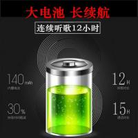 火豹运动蓝牙耳机无线跑步挂耳式双耳重低音防水防适用小米oppo苹果vivo华为颈挂挂脖入耳式健身专用头戴式男 黑色 官方