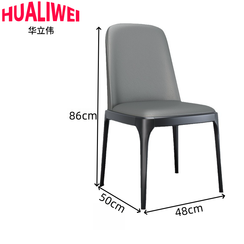 华立伟餐椅椅子浅灰色把高清大图