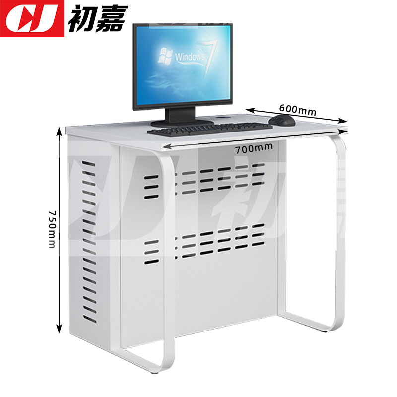 初嘉(CJ)钢架电脑桌培训桌机房电脑桌学习桌课桌 单人位D款