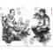 [醉染正版]满分方向全国各省速写联校单考考题 2022烈公传媒胡林编 单人双人组合场景人物速写临摹范本书历年考题训练照片