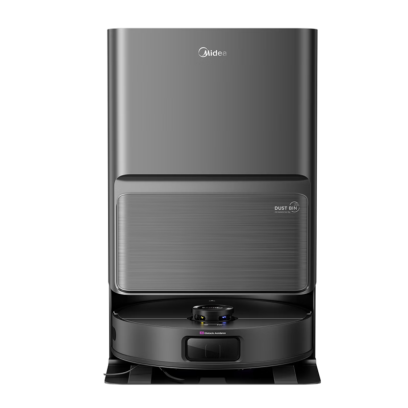 美的(Midea)扫地机器人 扫拖一体自动清洗热风烘干 自动集尘清洗烘干洗地机吸尘器 V12Pro 黑色水箱版