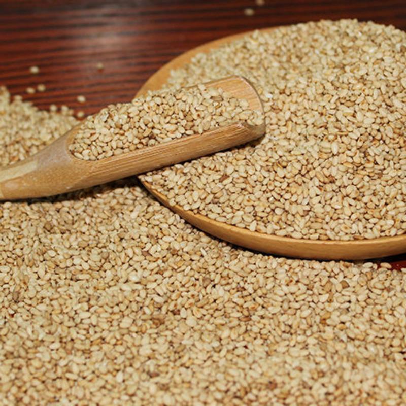 新货熟白芝麻粒带皮芝麻仁炒熟精选烘焙批发原料熟白芝麻2斤