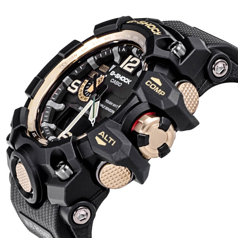 卡西欧(CASIO)手表 G-SHOCK系列 六局电波太阳能 树脂表带 200米防水 男士手表GWG-1000GB-1