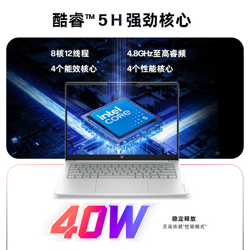 [新品]惠普HP 星Book 14 2026 14英寸轻薄笔记本电脑(酷睿5 210H 16G 512G 100%sRGB AI)银14-hu0052TU高清大图