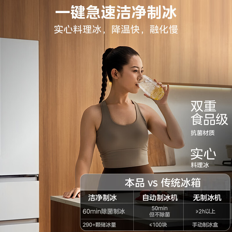 美的熊墩墩2.0Pro600升级款法式多门电冰箱双净双系统嵌入新国标一级高清大图