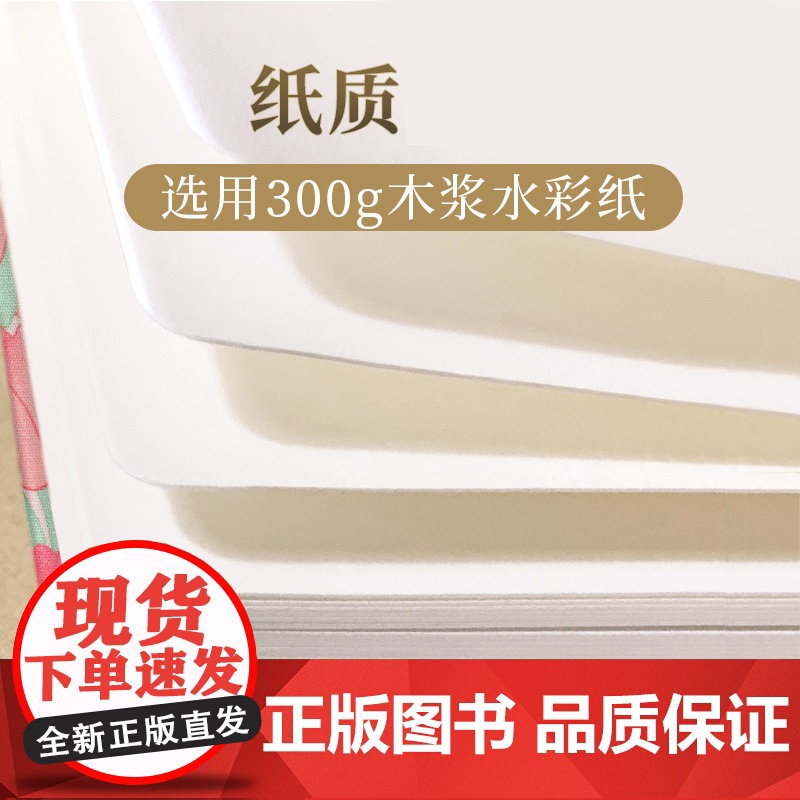 飞乐鸟木浆布艺水彩写生本中粗细纹画册水粉手帐速写涂鸦动漫画纸美术生(文创产品)高清大图