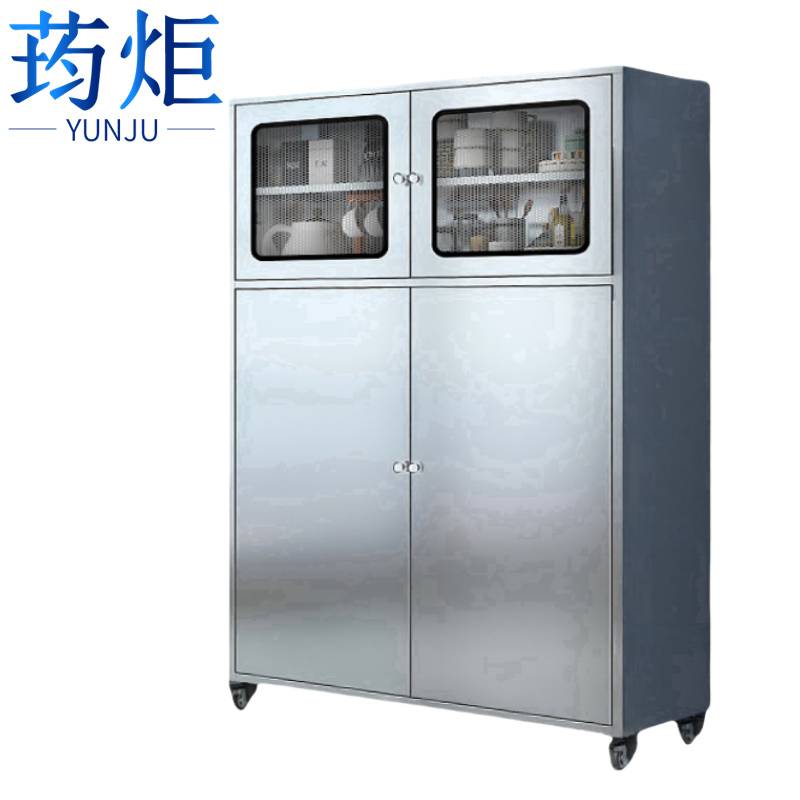 荺炬不锈钢储物柜碗柜台高清大图