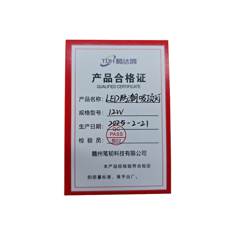 腾达鸿-LED防潮吸顶灯 12W 直径17.5cm白壳白光 /个高清大图