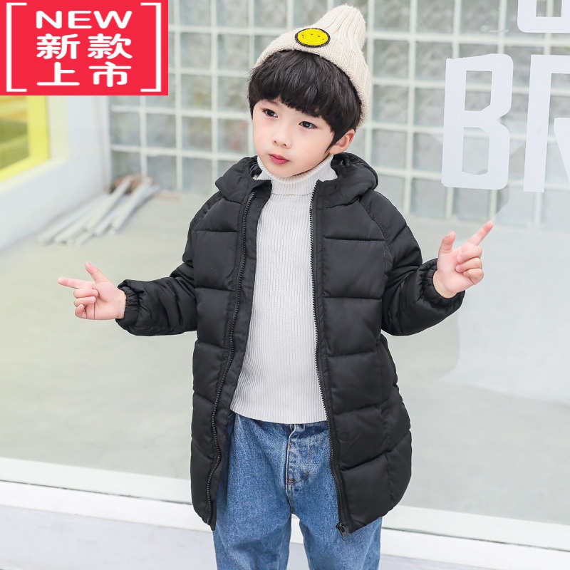 可莉允冬季儿童羽绒棉服中长款男女童棉衣小孩棉袄宝宝加厚加绒童装外套