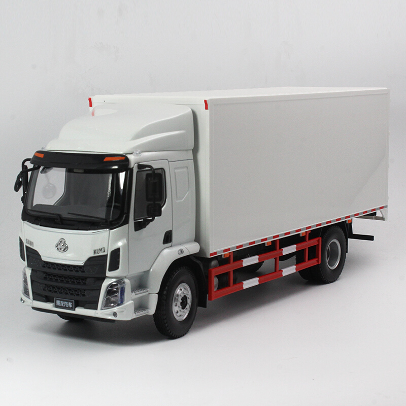 24 东风乘龙m3 厢式货车 工程车拖车 中卡汽车模型 拖车模型 1:24东风