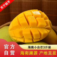 [官方溯源 海南直发]海南小台农芒果3斤装中大果单果约80g+ 应季生鲜水果 核薄肉厚