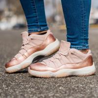 Air Jordan AJ11 LOW 乔11 低帮篮球鞋 AJ11玫瑰金女神粉AH7860-105