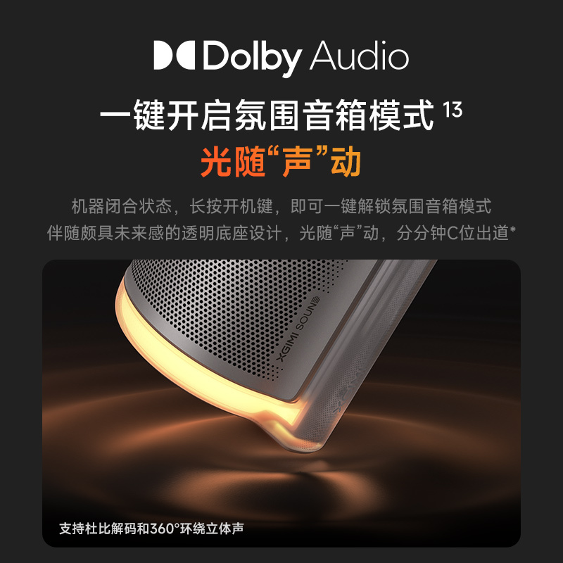极米(XGIMI)Play 6e 投影仪便携家用 一体式隐藏支架 1080P 千元智能高清家庭影院