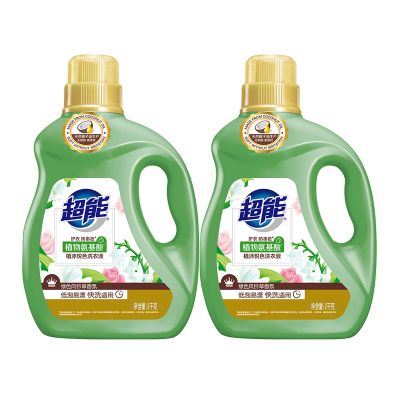 超能植沐悦色洗衣液2kg*2瓶 持久留香深层去渍家用实惠装