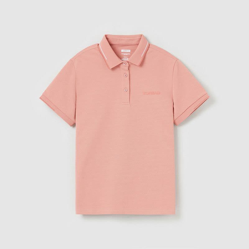 探路者户外t恤女带领子 短袖T恤 22春夏季新款户外舒适透气女式POLO衫半袖TAJK82745图片