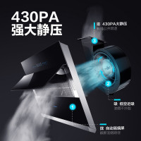 【闪电发货】森太（SETIR） 抽油烟机侧吸式脱排自动清洗吸油烟机大吸力家用抽烟机 二代体感 自动洗