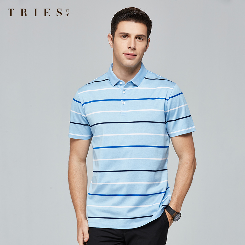 丝光棉polo衫短袖t恤男士商务休闲翻领修身保罗上衣【价格 图片 品牌