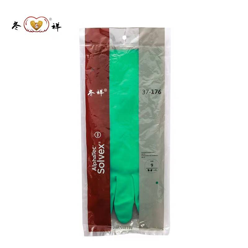 冬祥全胶皮耐酸丁腈手套一副高清大图