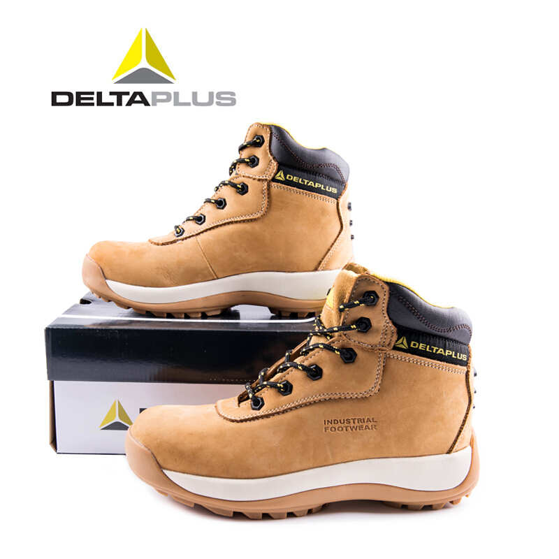 代尔塔(DELTAPLUS)301912 防护安全鞋 秋冬英伦减震马丁靴高帮劳保鞋户外真皮男靴子时尚大黄靴 39-46