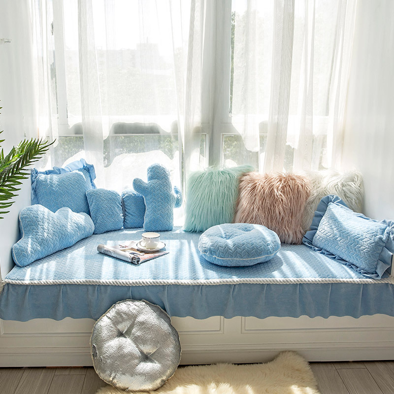 汐岩海绵飘窗垫窗台垫北欧风公主卧室房间阳台坐垫榻榻米垫子定做