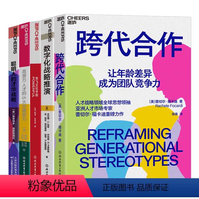【正版】湛庐人才战略系列5册 奈飞文化手册+聪明人的才华战略+数字化战略推演+高潜力人才的5大关键能力+跨代合作 管理