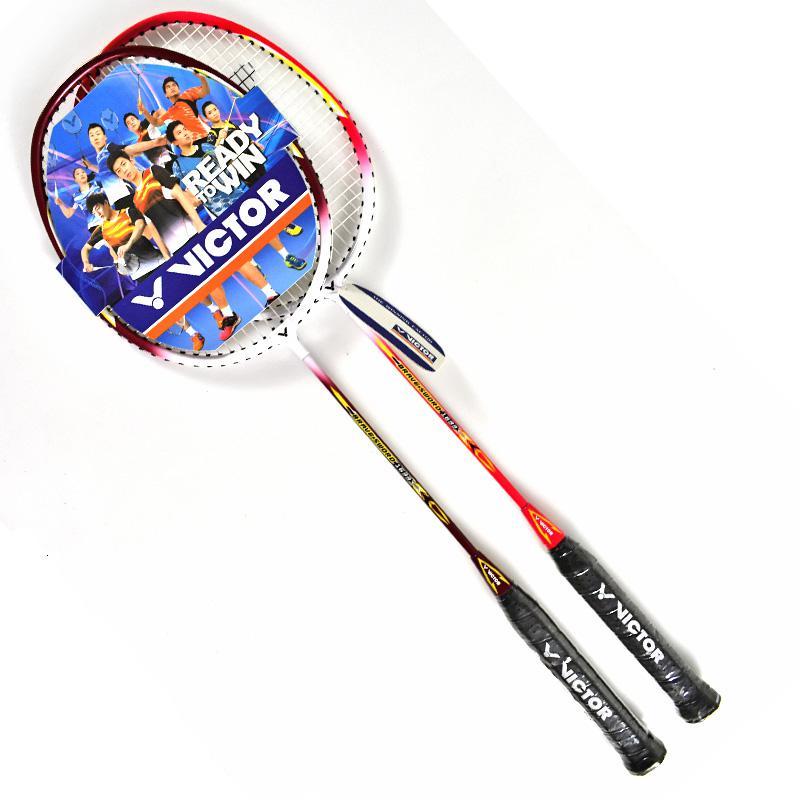 victor胜利羽毛球拍brs1633男女对拍铝合金新手训练成品拍2支装