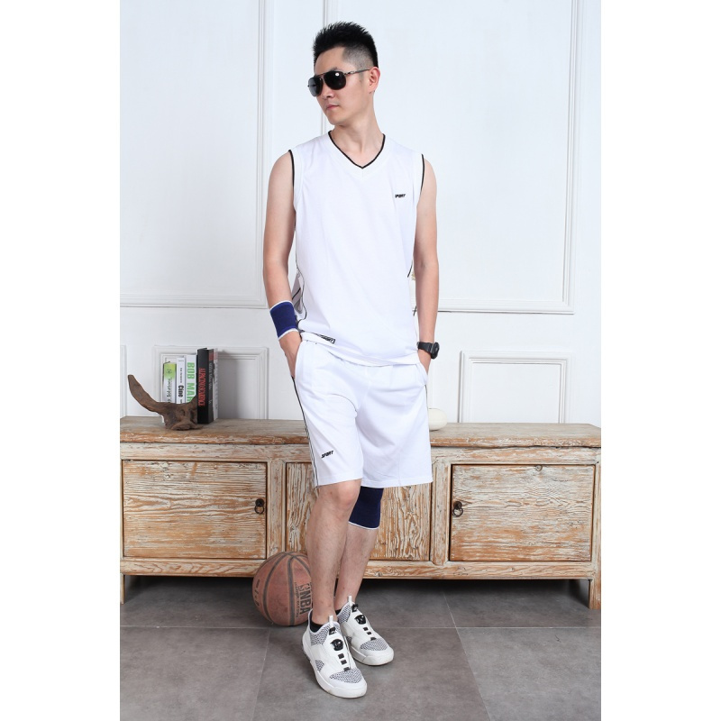 无袖运动套装男跑步健身背心短裤休闲宽松夏季服装薄款运动服
