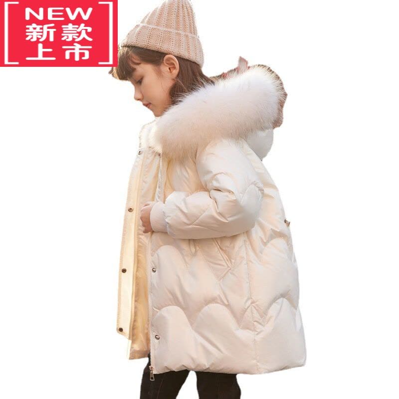 可莉允女童羽绒服2022新款洋气轻薄冬季外套加绒加厚高端棉服冬装面包服图片
