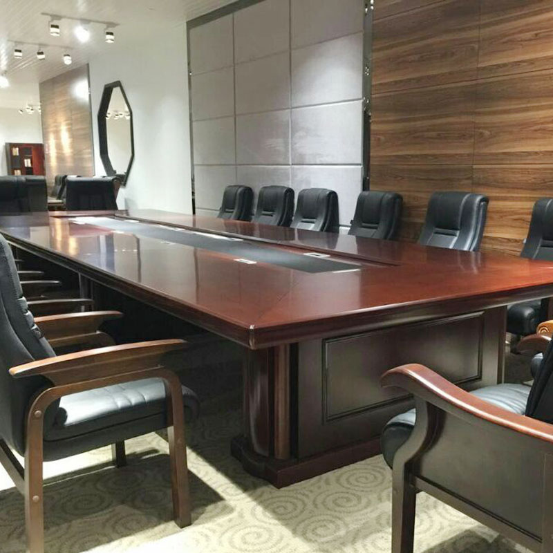 【田珍】实木会议桌4000*1600*760mm高清大图