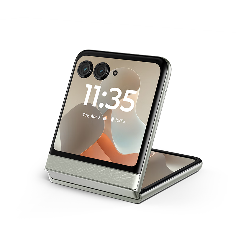 摩托罗拉 联想moto razr 60 第六代折叠屏 60万次折叠认证 康宁防护 湿手触控 8+256 棉花糖白高清大图