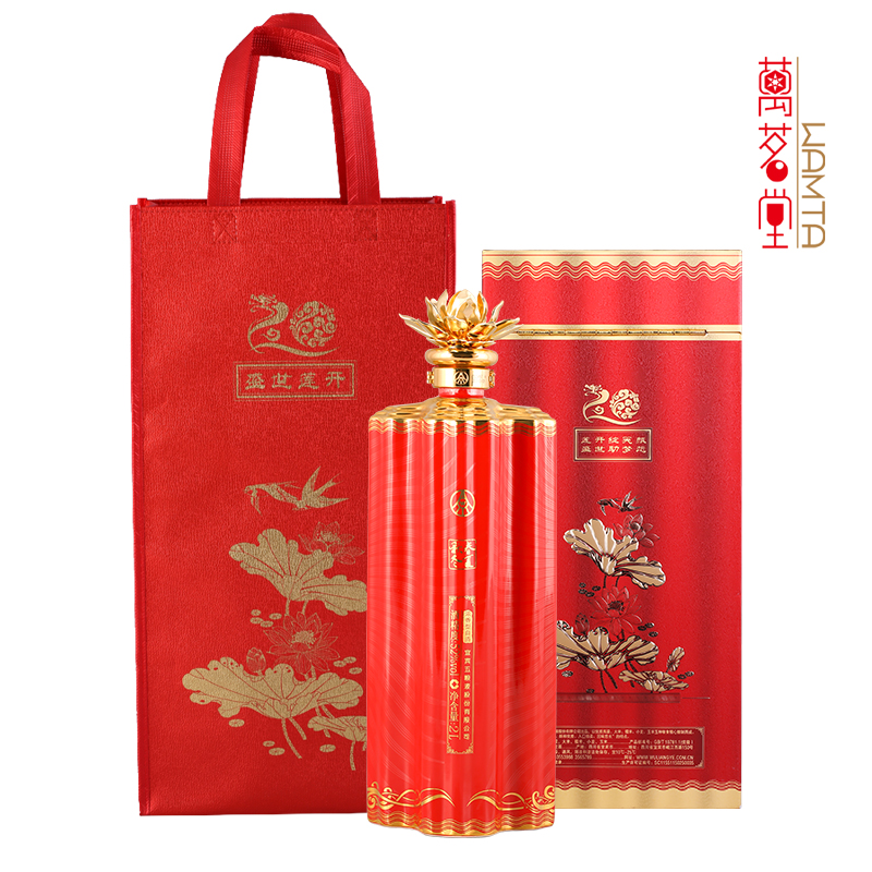 52度春夏秋冬盛世莲开2L 浓香型白酒 单坛装