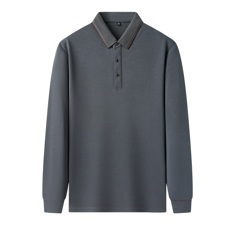 恒源祥男士长袖t恤2025春季新款翻领polo衫中青年男士t恤休闲上衣