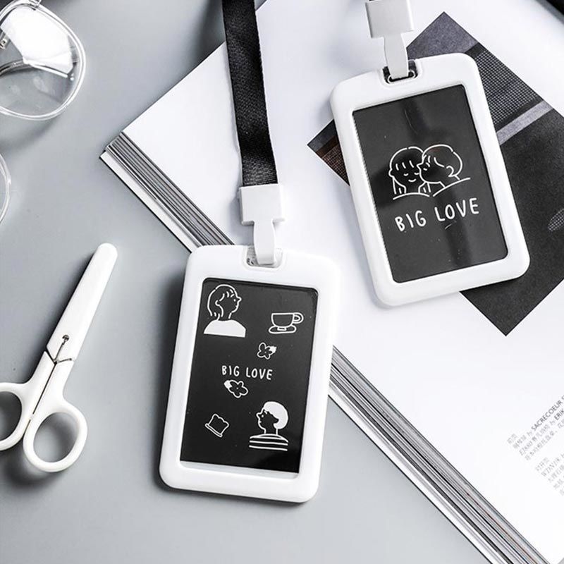 椭圆a款四季亚克力软胶透明卡套学生饭卡校牌工作牌证件套胸卡胸牌