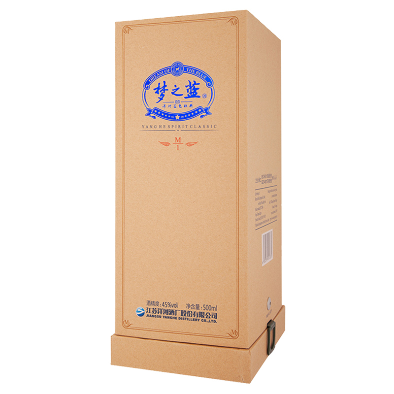 洋河(YangHe) 蓝色经典 梦之蓝M1 45度 500ml*4 整箱装 浓香型白酒 口感绵柔
