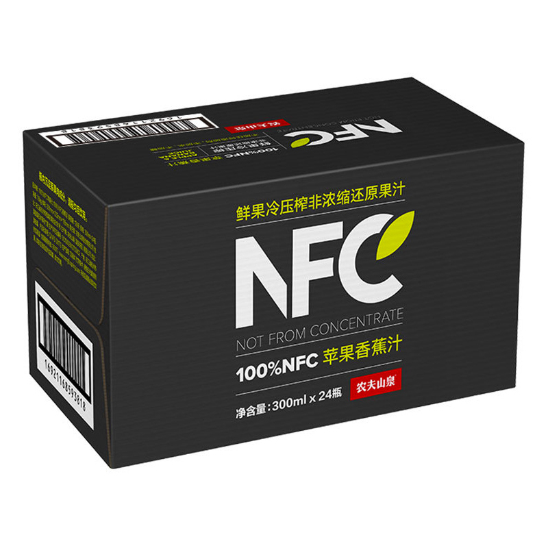 农夫山泉 NFC果汁饮料 NFC苹果香蕉汁300ml*24瓶整箱装