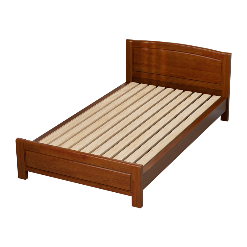 臻远ZY5062701 实木环保漆家具 实木单人床 1.2米 胡桃色