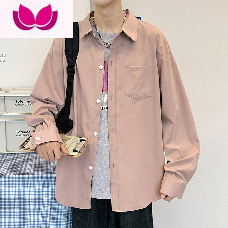 七斓日系cityboy打底白衬衫男款长袖高级感港风休闲叠穿内搭衬衣