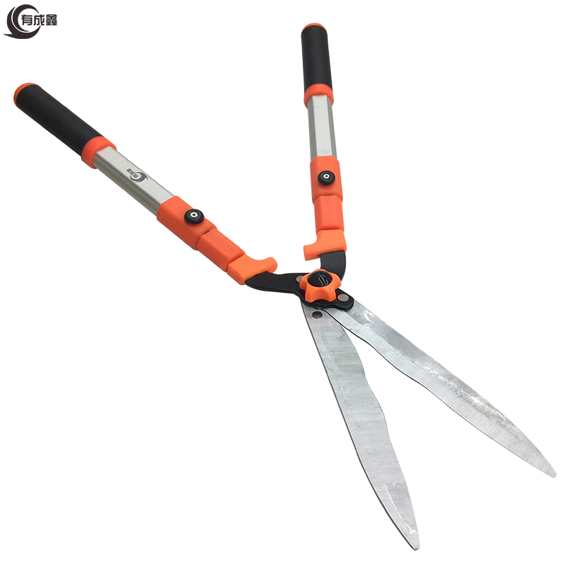 有成鑫铝柄伸缩平花剪 大力平剪 园林剪刀 草坪剪刀 花卉剪刀 70-95cm 把高清大图
