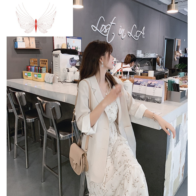 西装外套女2020春秋新款韩版长袖气质休闲宽松网红小西服上衣 暖青汇