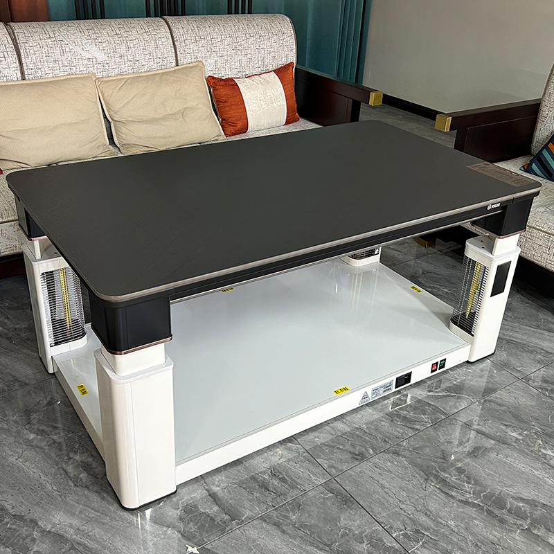 火焰山取暖桌茶几长方形家用app智能控制电暖桌四面取暖高清大图