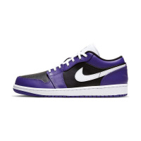 耐克Nike Jordan 1 Low AJ1低帮男子篮球鞋黑紫553558-501