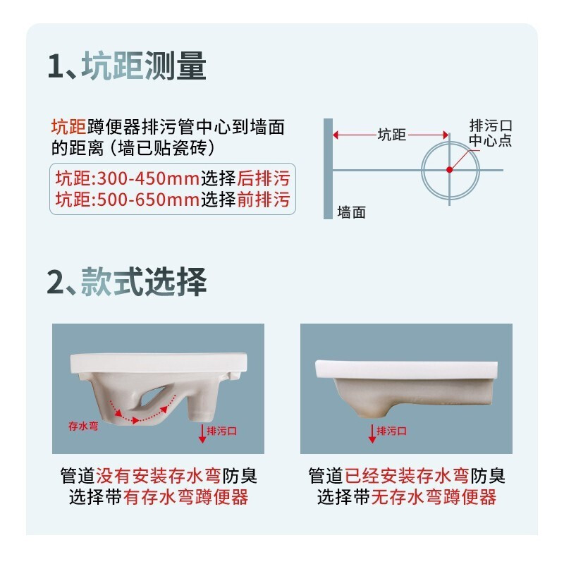 箭牌蹲便器蹲坑式卫生间便池便盆家用农村厕所大便器蹲厕水箱套装