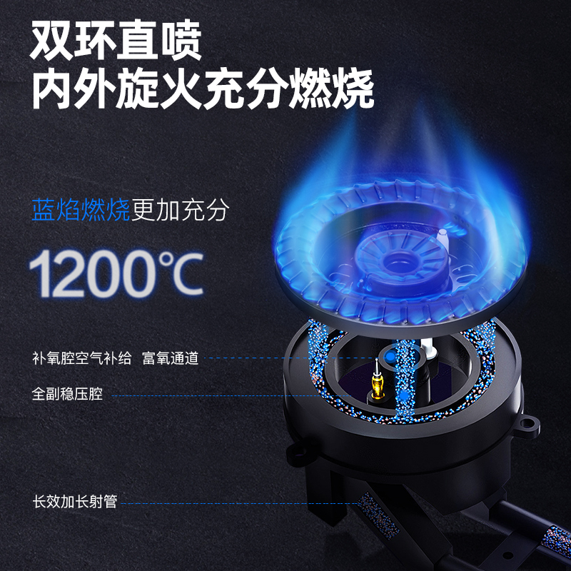 欢呼好太太 钢化玻璃燃气灶家用 台嵌两用灶煤气灶炉灶 熄火保护煤气炉灶具灶头双眼灶 炉具天然气灶X01